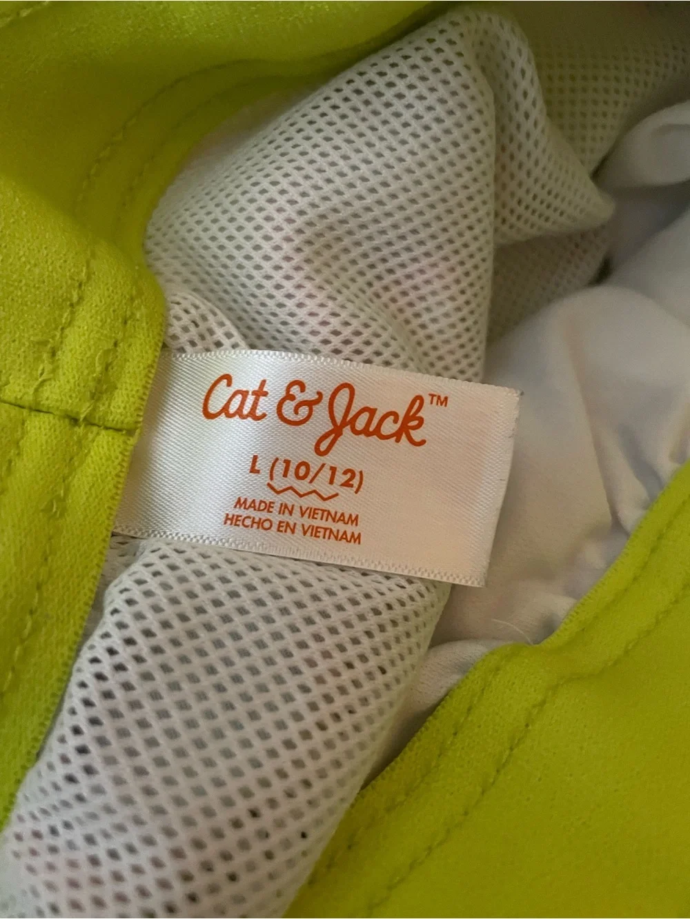 Cat & Jack Neon Lime and Teal Octopus Print Swim Trunks